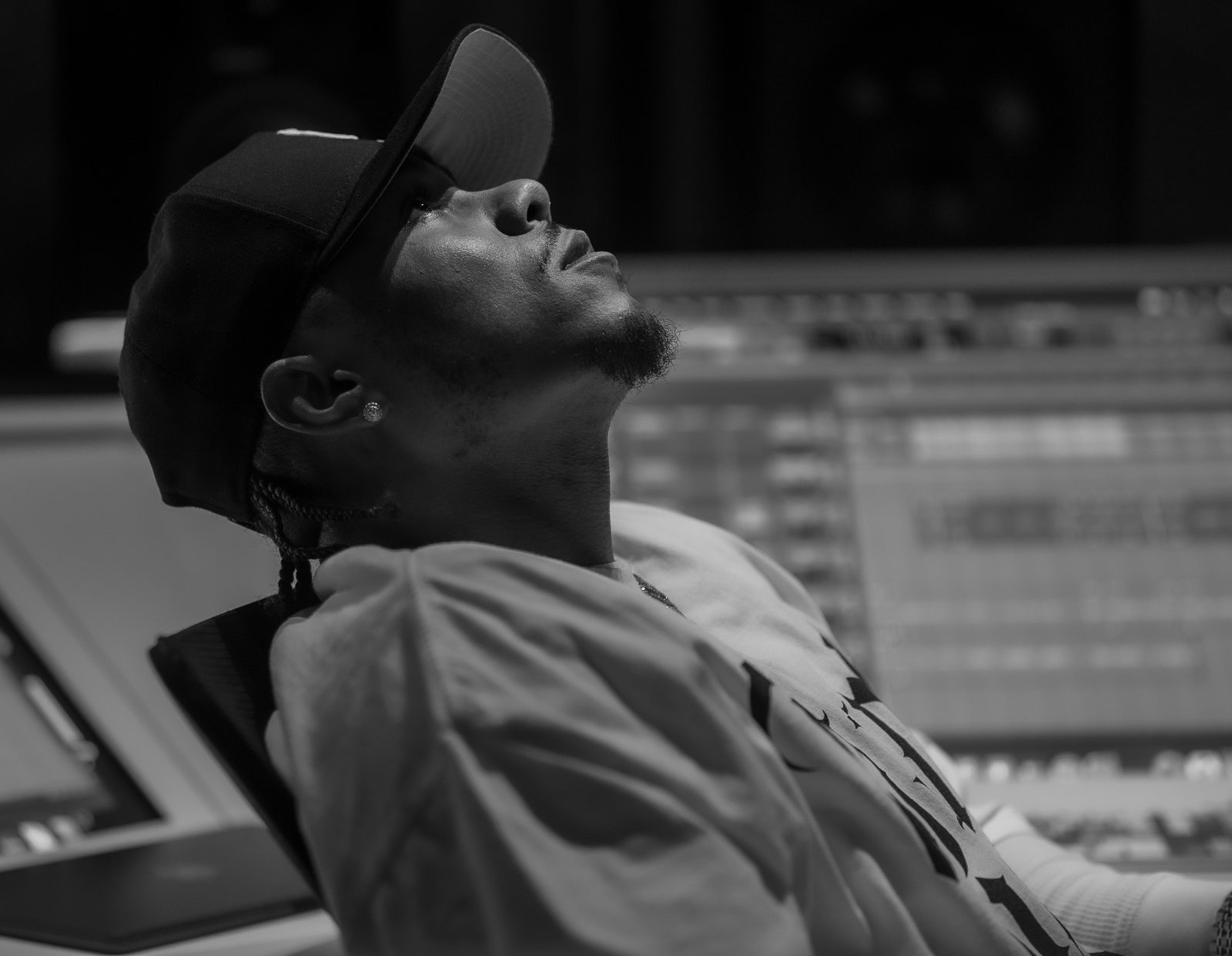 J-Keeth in the studio during the Invite Only session